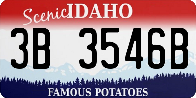 ID license plate 3B3546B