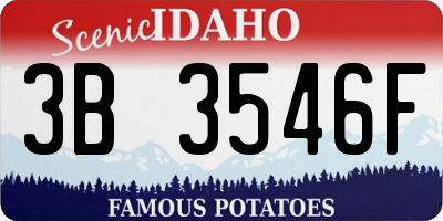 ID license plate 3B3546F