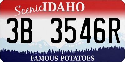 ID license plate 3B3546R