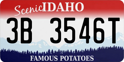 ID license plate 3B3546T