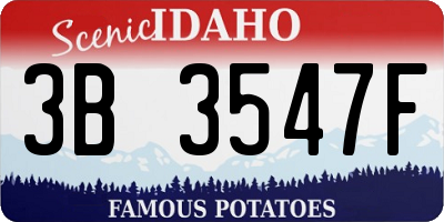 ID license plate 3B3547F
