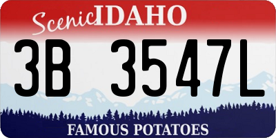 ID license plate 3B3547L