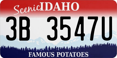 ID license plate 3B3547U