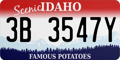 ID license plate 3B3547Y