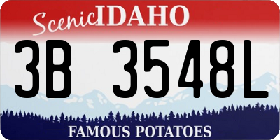 ID license plate 3B3548L