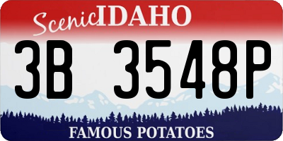 ID license plate 3B3548P