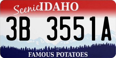 ID license plate 3B3551A