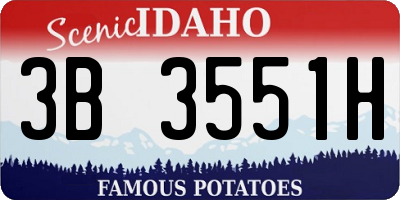 ID license plate 3B3551H