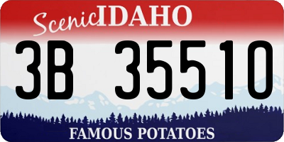 ID license plate 3B3551O
