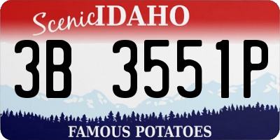 ID license plate 3B3551P