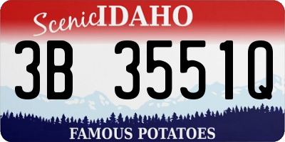 ID license plate 3B3551Q