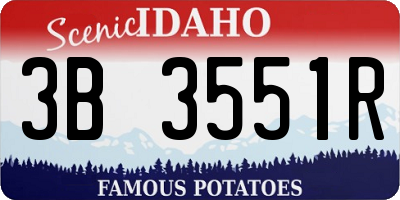 ID license plate 3B3551R
