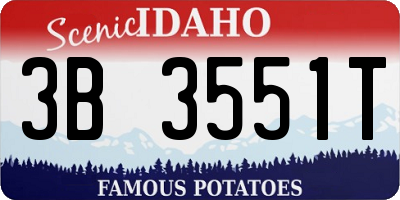 ID license plate 3B3551T