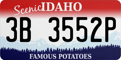 ID license plate 3B3552P
