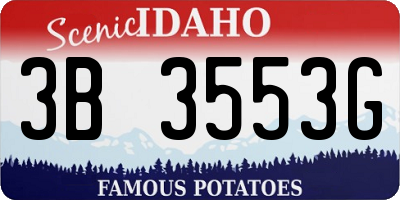 ID license plate 3B3553G