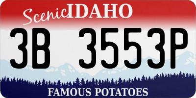 ID license plate 3B3553P