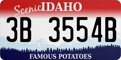 ID license plate 3B3554B