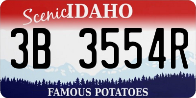 ID license plate 3B3554R