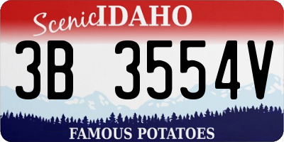 ID license plate 3B3554V
