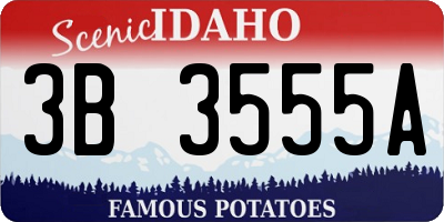 ID license plate 3B3555A