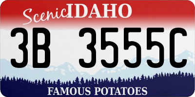 ID license plate 3B3555C
