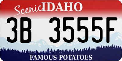 ID license plate 3B3555F