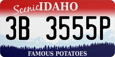 ID license plate 3B3555P
