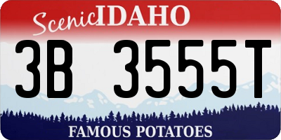 ID license plate 3B3555T