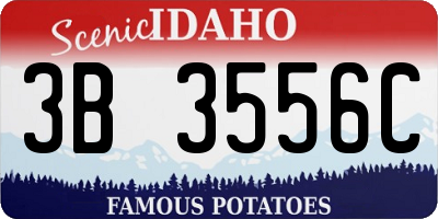 ID license plate 3B3556C