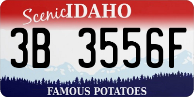 ID license plate 3B3556F