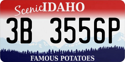 ID license plate 3B3556P
