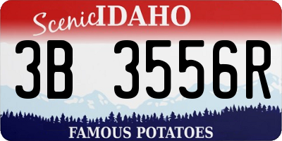 ID license plate 3B3556R