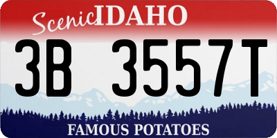 ID license plate 3B3557T