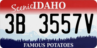 ID license plate 3B3557V