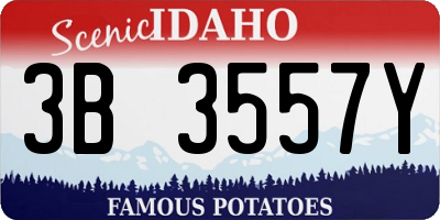 ID license plate 3B3557Y