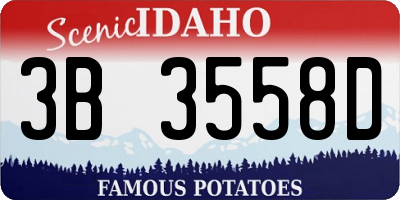 ID license plate 3B3558D