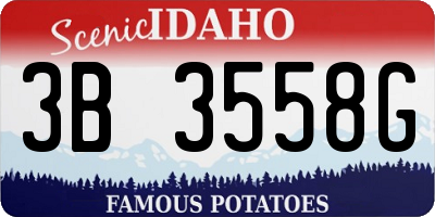 ID license plate 3B3558G