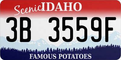 ID license plate 3B3559F