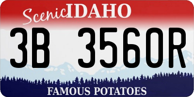 ID license plate 3B3560R