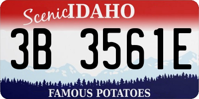 ID license plate 3B3561E