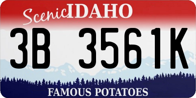ID license plate 3B3561K