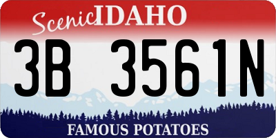 ID license plate 3B3561N