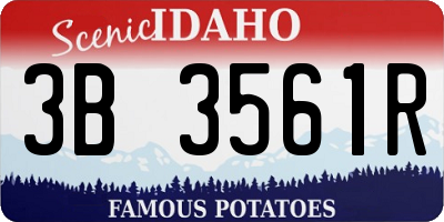 ID license plate 3B3561R