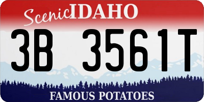 ID license plate 3B3561T