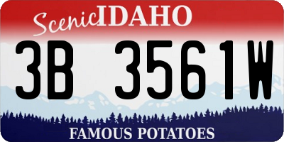 ID license plate 3B3561W