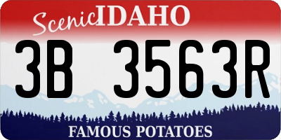 ID license plate 3B3563R