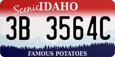 ID license plate 3B3564C
