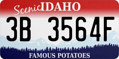ID license plate 3B3564F