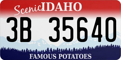 ID license plate 3B3564O