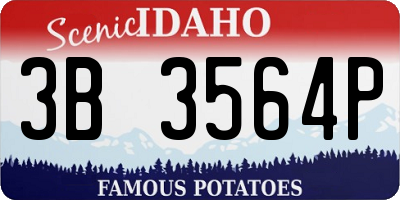 ID license plate 3B3564P